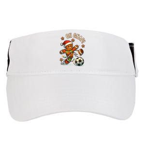 Oh Snap Gingerbreadman Christmas Soccer Adult Drive Performance Visor