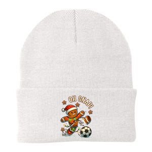 Oh Snap Gingerbreadman Christmas Soccer Knit Cap Winter Beanie