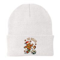 Oh Snap Gingerbreadman Christmas Soccer Knit Cap Winter Beanie