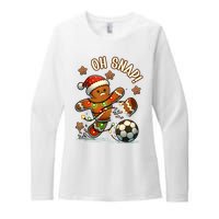 Oh Snap Gingerbreadman Christmas Soccer Womens CVC Long Sleeve Shirt