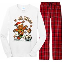 Oh Snap Gingerbreadman Christmas Soccer Long Sleeve Pajama Set