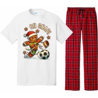 Oh Snap Gingerbreadman Christmas Soccer Pajama Set