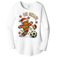 Oh Snap Gingerbreadman Christmas Soccer Women's Perfect Tri Tunic Long Sleeve Shirt