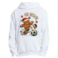 Oh Snap Gingerbreadman Christmas Soccer Urban Pullover Hoodie