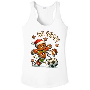 Oh Snap Gingerbreadman Christmas Soccer Ladies PosiCharge Competitor Racerback Tank