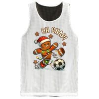 Oh Snap Gingerbreadman Christmas Soccer Mesh Reversible Basketball Jersey Tank