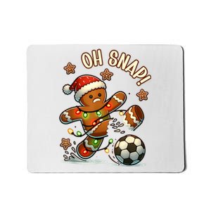 Oh Snap Gingerbreadman Christmas Soccer Mousepad