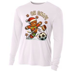 Oh Snap Gingerbreadman Christmas Soccer Cooling Performance Long Sleeve Crew