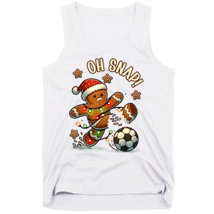 Oh Snap Gingerbreadman Christmas Soccer Tank Top