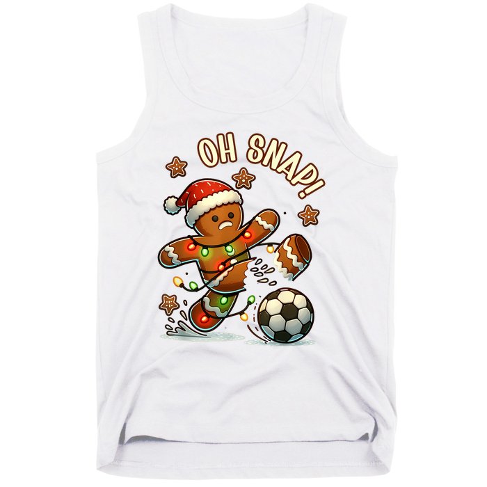 Oh Snap Gingerbreadman Christmas Soccer Tank Top