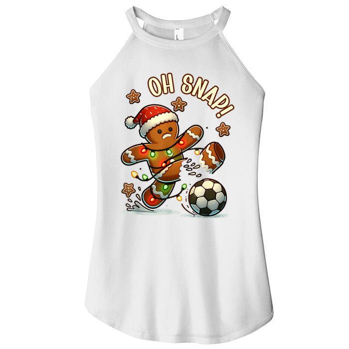 Oh Snap Gingerbreadman Christmas Soccer Women's Perfect Tri Rocker Tank