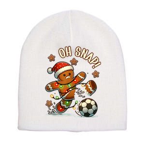 Oh Snap Gingerbreadman Christmas Soccer Short Acrylic Beanie