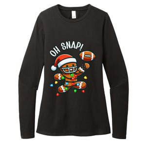 Oh Snap Gingerbreadman Christmas Football Womens CVC Long Sleeve Shirt