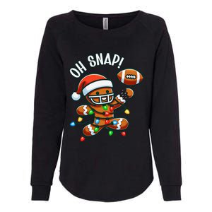 Oh Snap Gingerbreadman Christmas Football Womens California Wash Sweatshirt