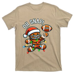 Oh Snap Gingerbreadman Christmas Football T-Shirt