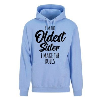 Oldest Sister Gift I Make The Rules Funny Matching Sibling Funny Gift Unisex Surf Hoodie