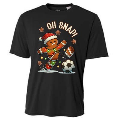 Oh Snap Gingerbreadman Christmas Soccer Cooling Performance Crew T-Shirt