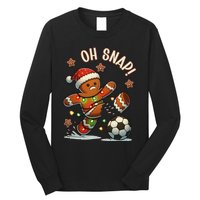 Oh Snap Gingerbreadman Christmas Soccer Long Sleeve Shirt