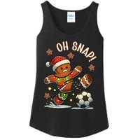 Oh Snap Gingerbreadman Christmas Soccer Ladies Essential Tank