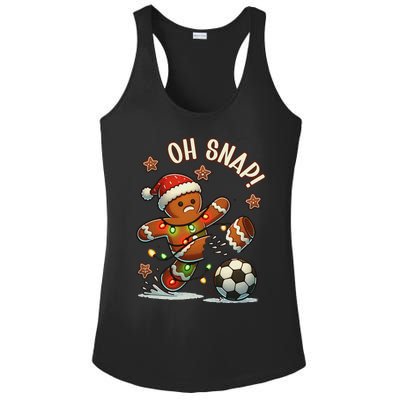 Oh Snap Gingerbreadman Christmas Soccer Ladies PosiCharge Competitor Racerback Tank