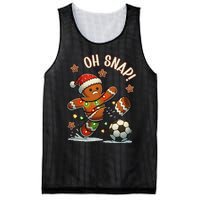 Oh Snap Gingerbreadman Christmas Soccer Mesh Reversible Basketball Jersey Tank