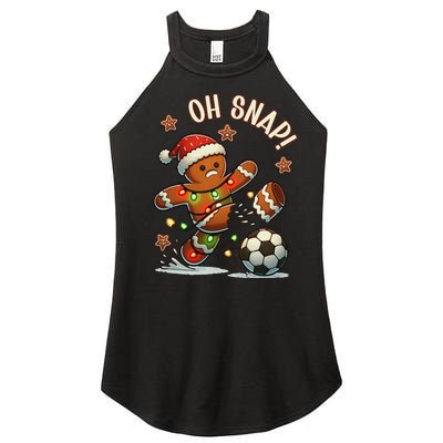 Oh Snap Gingerbreadman Christmas Soccer Women's Perfect Tri Rocker Tank