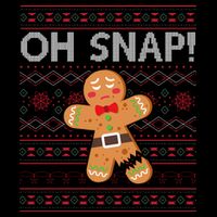 Oh Snap Gingerbread Ugly Christmas Funny 16 in Basic Backpack