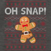 Oh Snap Gingerbread Ugly Christmas Funny Vector Backpack
