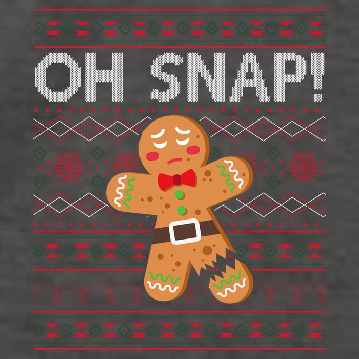 Oh Snap Gingerbread Ugly Christmas Funny Vector Backpack