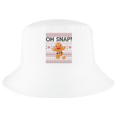 Oh Snap Gingerbread Ugly Christmas Funny Cool Comfort Performance Bucket Hat