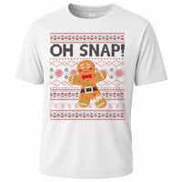 Oh Snap Gingerbread Ugly Christmas Funny Cooling Performance Crew T-Shirt