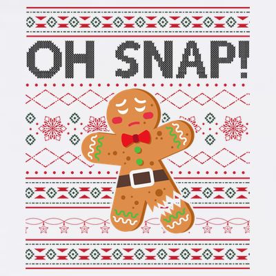 Oh Snap Gingerbread Ugly Christmas Funny T-Shirt