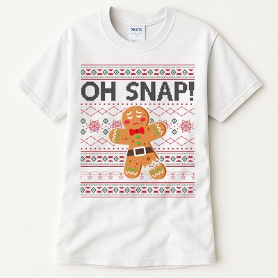 Oh Snap Gingerbread Ugly Christmas Funny Tall T-Shirt