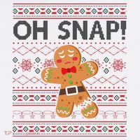 Oh Snap Gingerbread Ugly Christmas Funny Sustainable Bucket Hat