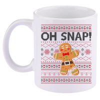 Oh Snap Gingerbread Ugly Christmas Funny 11oz C Handle Ceramic Mug