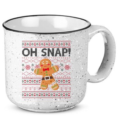 Oh Snap Gingerbread Ugly Christmas Funny 15oz Campfire Ceramic Mug