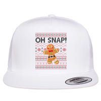 Oh Snap Gingerbread Ugly Christmas Funny Flatbill Hat