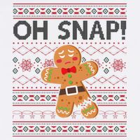Oh Snap Gingerbread Ugly Christmas Funny Flatbill Hat