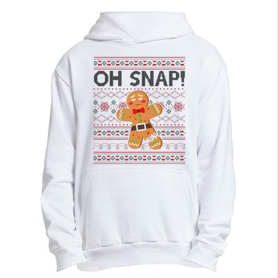 Oh Snap Gingerbread Ugly Christmas Funny Urban Pullover Hoodie