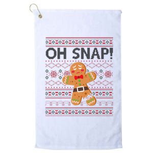 Oh Snap Gingerbread Ugly Christmas Funny Platinum Collection Golf Towel