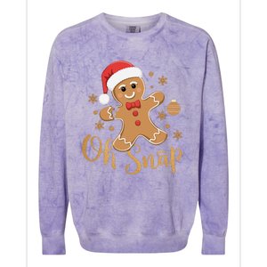 Oh Snap Gingerbread Man Cute Christmas Cookie Baking Team Colorblast Crewneck Sweatshirt