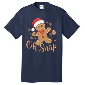 Oh Snap Gingerbread Man Cute Christmas Cookie Baking Team Tall T-Shirt