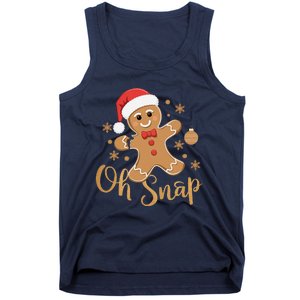 Oh Snap Gingerbread Man Cute Christmas Cookie Baking Team Tank Top