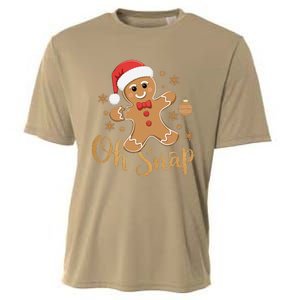 Oh Snap Gingerbread Man Cute Christmas Cookie Baking Team Cooling Performance Crew T-Shirt