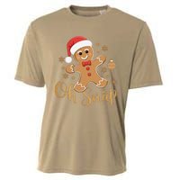 Oh Snap Gingerbread Man Cute Christmas Cookie Baking Team Cooling Performance Crew T-Shirt