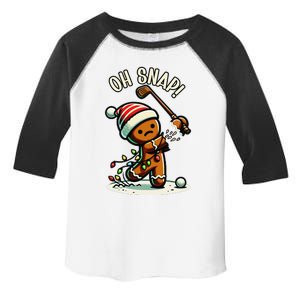 Oh Snap Gingerbreadman Golfer Golf Christmas Golfing Toddler Fine Jersey T-Shirt