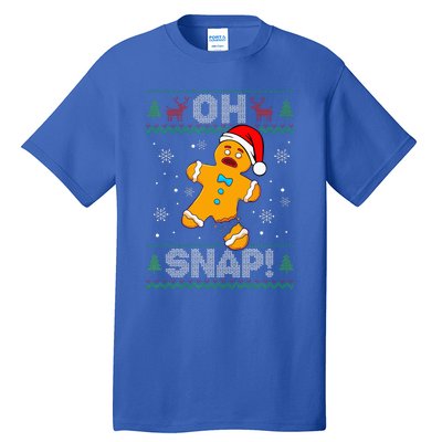 Oh Snap Gingerbread Man Christmas Funny Cookie Baking Xmas  Tall T-Shirt