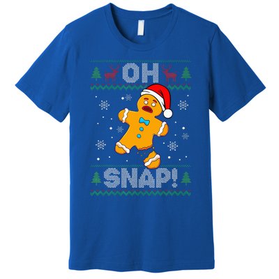 Oh Snap Gingerbread Man Christmas Funny Cookie Baking Xmas  Premium T-Shirt