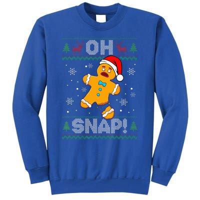 Oh Snap Gingerbread Man Christmas Funny Cookie Baking Xmas  Tall Sweatshirt