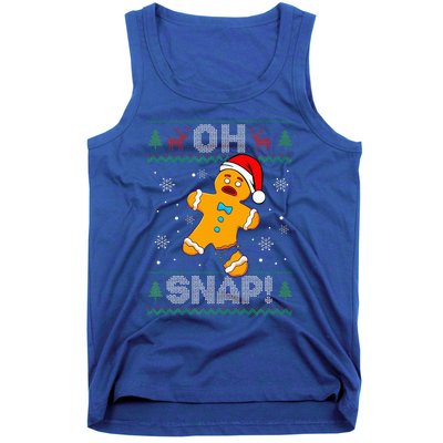 Oh Snap Gingerbread Man Christmas Funny Cookie Baking Xmas  Tank Top